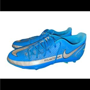 Nike Phantom GT Youth Soccer Cleats Blue Silver for Soccer Sz 5.5